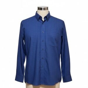 The Arrow‎ Company Blue Plaid Button Down Dress Shirt 16.5 32/33